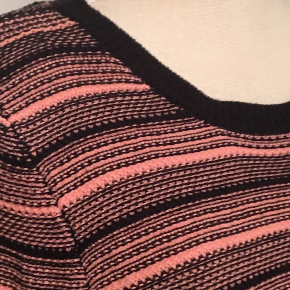 J. Crew Textured Stripe Crew Neck Sweater M